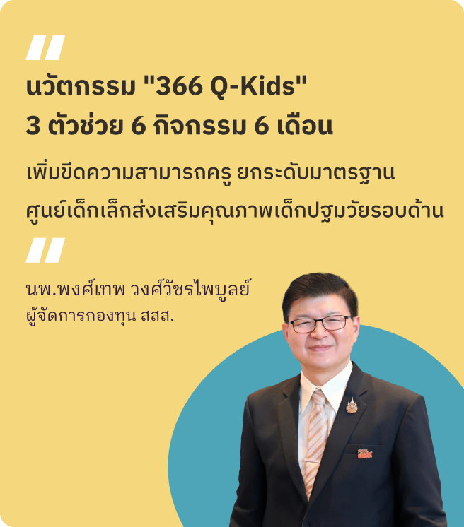 นวัตกรรม "366 Q-Kids" 3 ตัวช่วย 6 กิจกรรม 6 เดือน