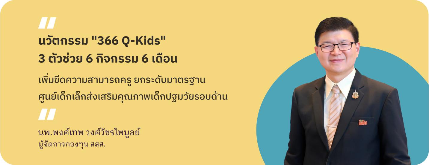 นวัตกรรม "366 Q-Kids" 3 ตัวช่วย 6 กิจกรรม 6 เดือน